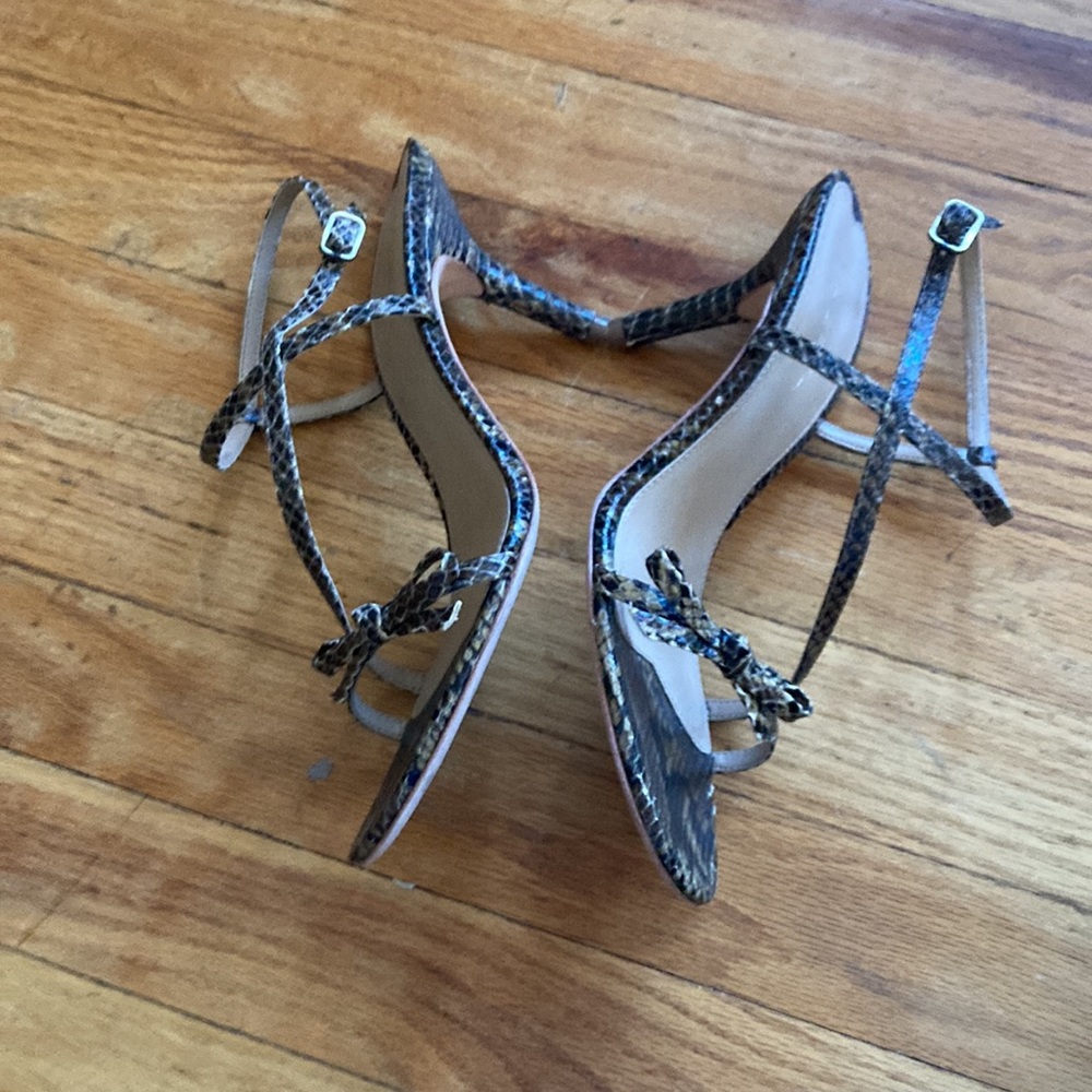 Via Spiga Natural Python Strap Sandal Heels - image 6